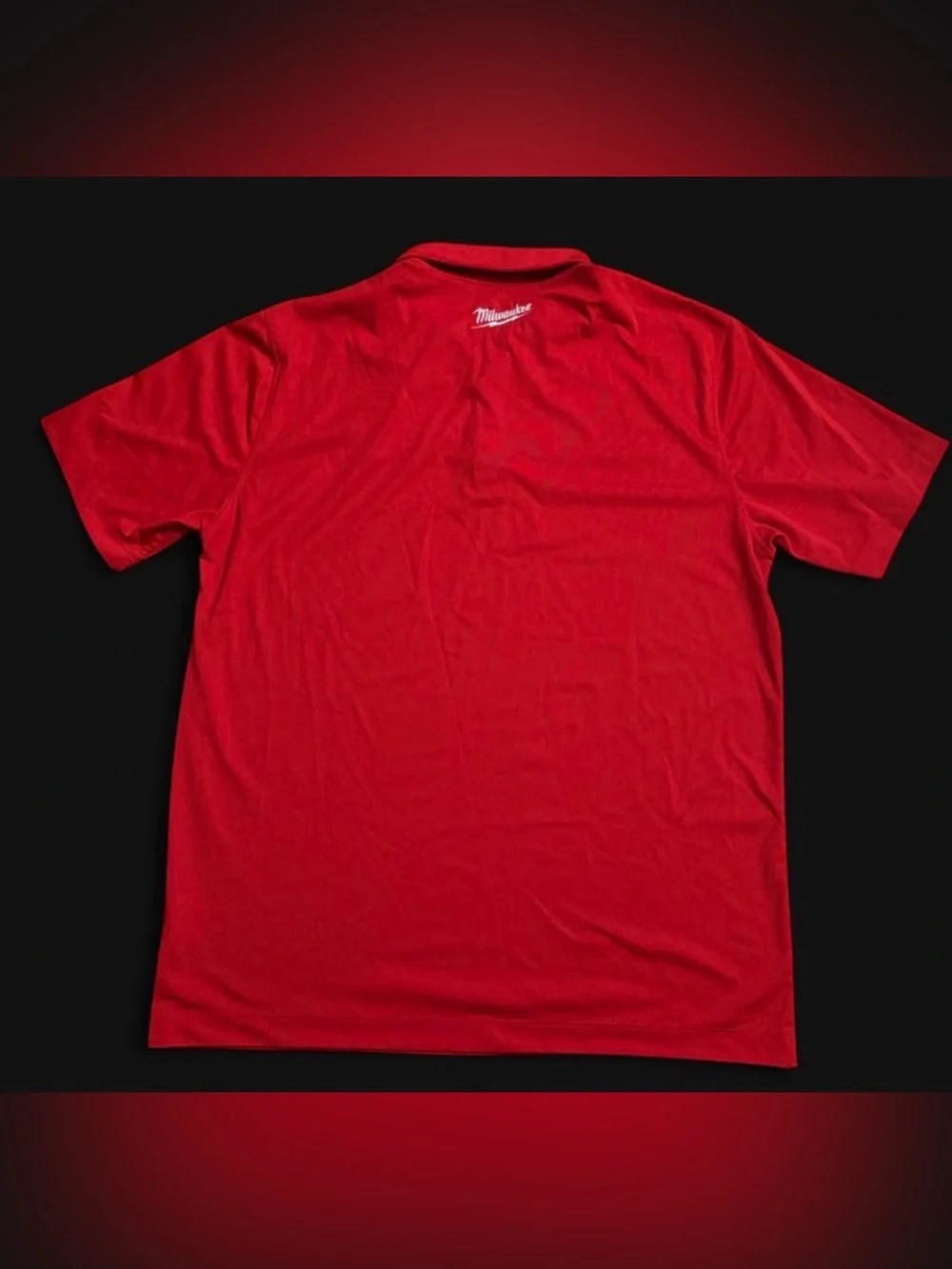 Nike Milwaukee Tools  red polyester polo shirt Large